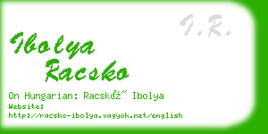 ibolya racsko business card